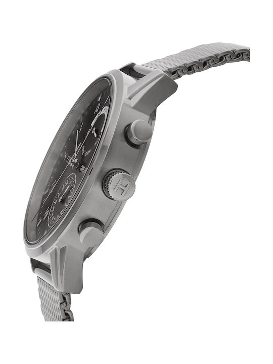 Tommy Hilfiger Kane Men's Watch 44mm Battery with Silver Metal Bracelet