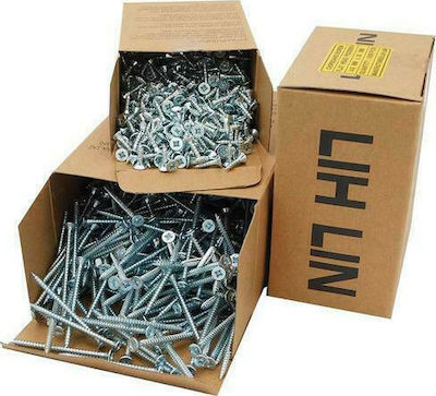 Lih Lin MDF Screw Phillips Galvanized with Diameter M3.5 and Length 20mm 1000pcs