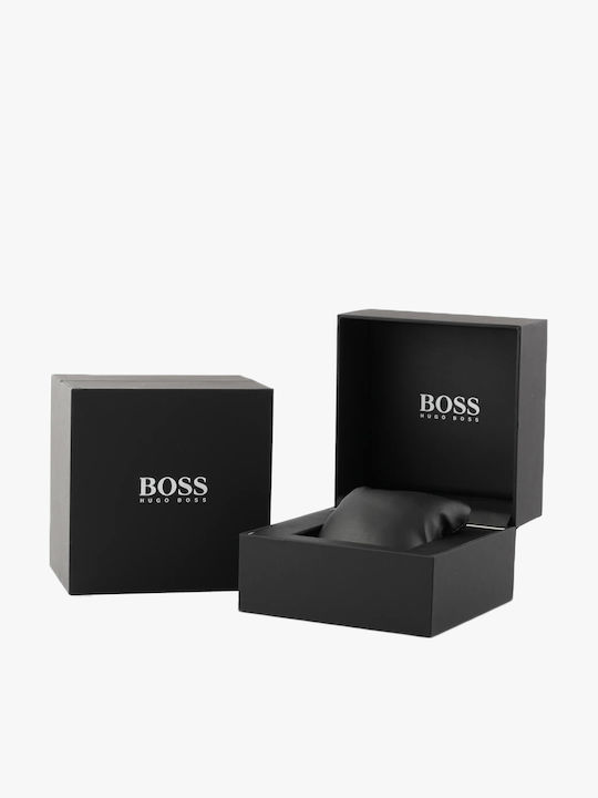 Boss Integrity Herrenuhr 43mm Chronograph Batterie mit Gold Metallarmband