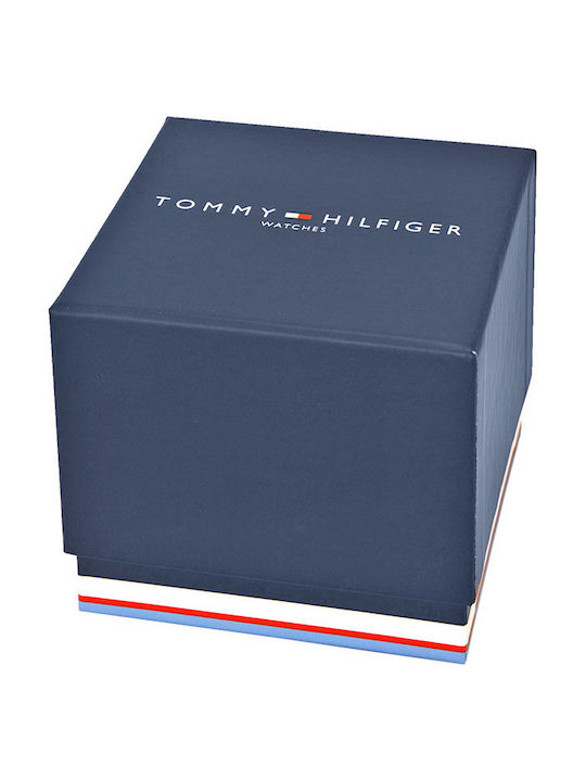 Tommy Hilfiger Bank Men's Watch 44mm Battery with Blue Metal Bracelet