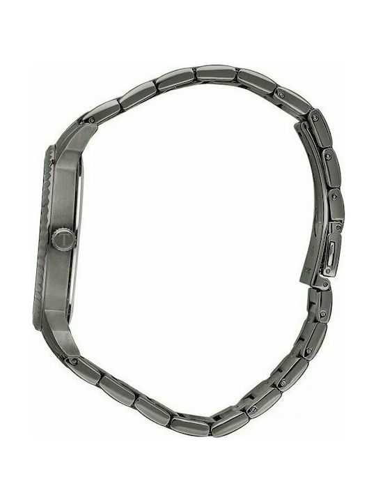 Trussardi T-Bent Herrenuhr 43mm Batterie mit Schwarzem rostfreiem Stahlarmband