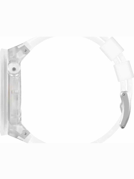 Swatch Big Bold Ceas Barbati 47mm cu Cauciuc Albă ιbrat