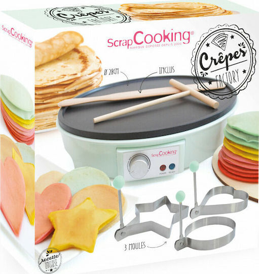 Scrap Cooking SCC-3899 Κρεπιέρα 28cm Πράσινη 1000W