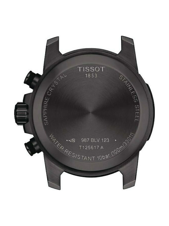 Tissot Supersport Ανδρικό Ρολόι 45mm Χρονογράφος με Καφέ Δερμάτινο Λουράκι