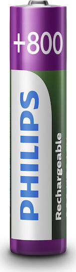 Baterii Reîncărcabile Philips AAA 800 mAh 2 Bucăți