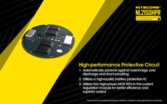 NiteCore NL2150HPR Wiederaufladbare Batterie 21700 Li-Ion 5000mAh 3.6V 1Stück