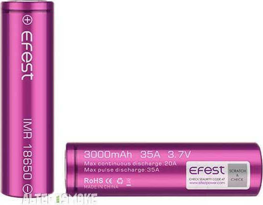 Efest Επαναφορτιζόμενη Μπαταρία 18650 Li-Mn 3000mAh 3.7V 1τμχ