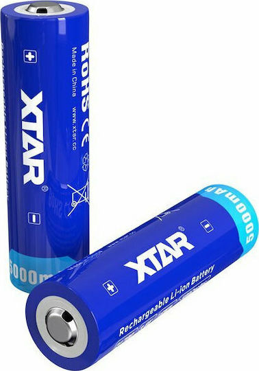 XTAR Επαναφορτιζόμενη Μπαταρία 21700 Li-ion 5000mAh 3.7V 1τμχ