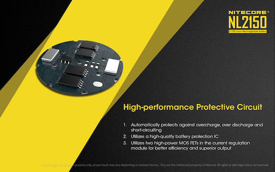 NiteCore NL2150 Rechargable Battery 21700 Li-ion 5000mAh 3.6V 1pcs