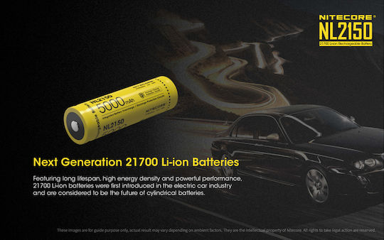 NiteCore NL2150 Rechargable Battery 21700 Li-ion 5000mAh 3.6V 1pcs
