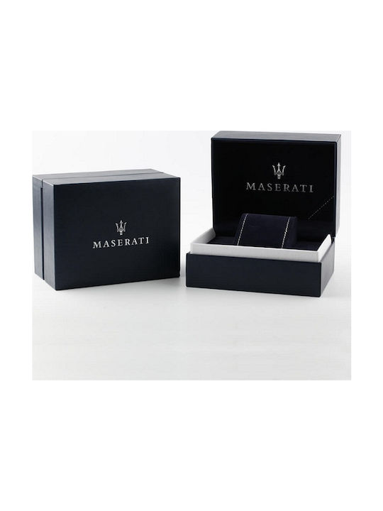 Maserati Competizione Ανδρικό Ρολόι 43mm Χρονογράφος Μπαταρίας με Ασημί Μεταλλικό Μπρασελέ
