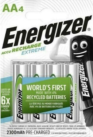 Energizer Extreme Επαναφορτιζόμενες Μπαταρίες AA Ni-MH 2300mAh 1.2V 4τμχ