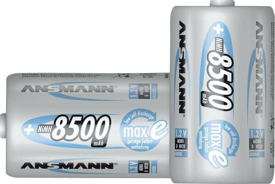 Ansmann Επαναφορτιζόμενες Μπαταρίες D Ni-MH 8500mAh 1.2V 2τμχ