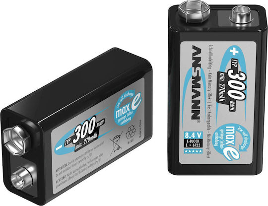 Ansmann Rechargable Battery 9V Ni-MH 300mAh 1pcs