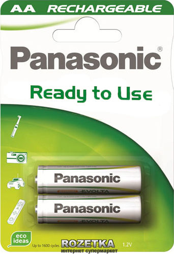 Panasonic Ready to Use Επαναφορτιζόμενες Μπαταρίες AA Ni-MH 1900mAh 1.2V 2τμχ