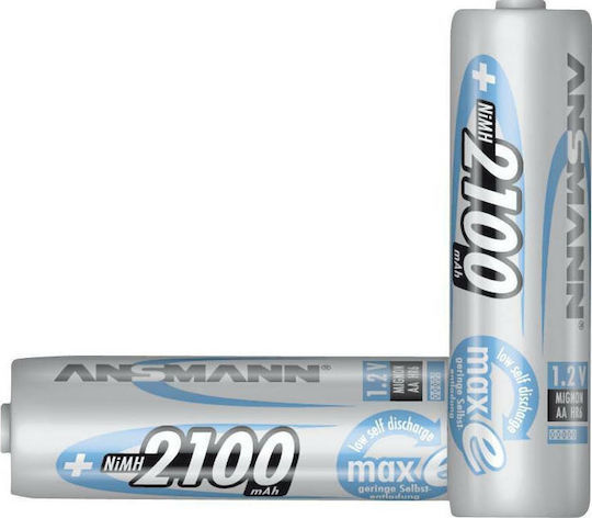Ansmann Wiederaufladbare Batterien AA Ni-MH 2100mAh 1.2V 2Stück
