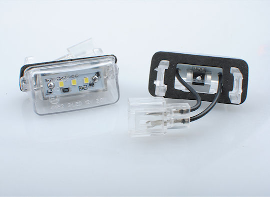 M-Tech Φώτα Πινακίδας Led 12V για Citroen Saxo / C3 / C4 / C5 Peugeot 206 / 207 / 307 / 406 / 407 2τμχ