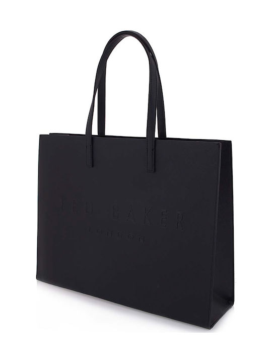 Icon Γυναικεία Τσάντα Shopper Ώμου Μαύρη