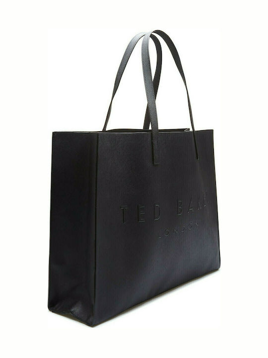 Icon Γυναικεία Τσάντα Shopper Ώμου Μαύρη