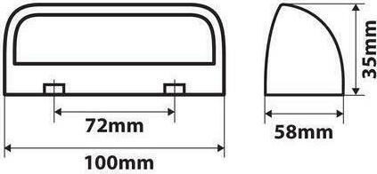 Lampa Φώτα Πινακίδας Led 12 / 24V Universal 100x58x35mm
