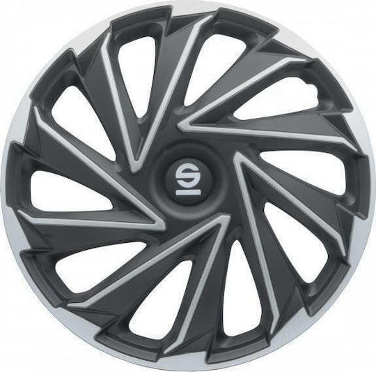 Sparco Σετ Τάσια Αυτοκινήτου Varese 4τμχ 16" Ασημί-Μαύρο