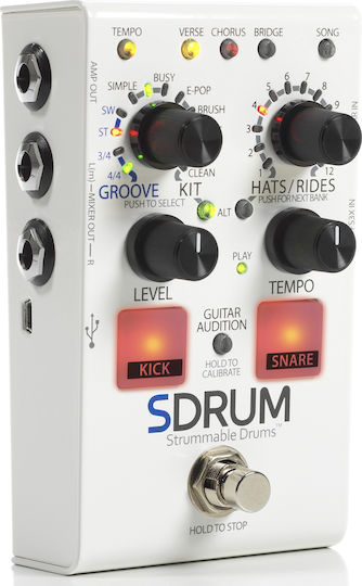 Digitech SDRUM Strummable Drums Pedale Wirkung Looper E-Gitarre und E-Bass