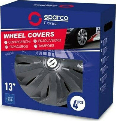 Sparco Σετ Τάσια Αυτοκινήτου Sicilia 4τμχ 13" Γκρι