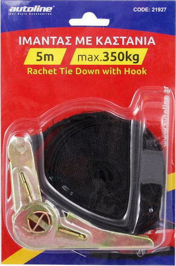 Autoline Car Luggage Strap with Ratchet Red 500x2.3cm