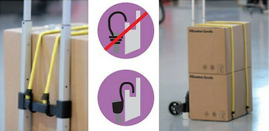 Master Lock Χταπόδι Αποσκευών Αυτοκινήτου 100cm 2 Άκρων με Διπλό Γάντζο 60/80/100cm 6τμχ