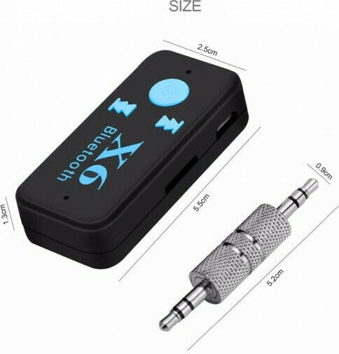 Bluetooth Автомобил Receiver X6 за Аудиосистемата (AUX / Аудиоприемник / USB порт за зареждане)