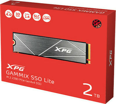 Adata XPG Gammix S50 Lite with Heatsink SSD 1TB τύπου M.2 με σύνδεση PCI Express 4.0 και Ψύκτρα AGAMMIXS50L-1T-C
