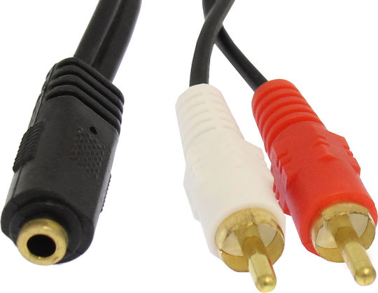 RCA Konverter 2x männlich auf 3.5mm weiblich 1 Stück