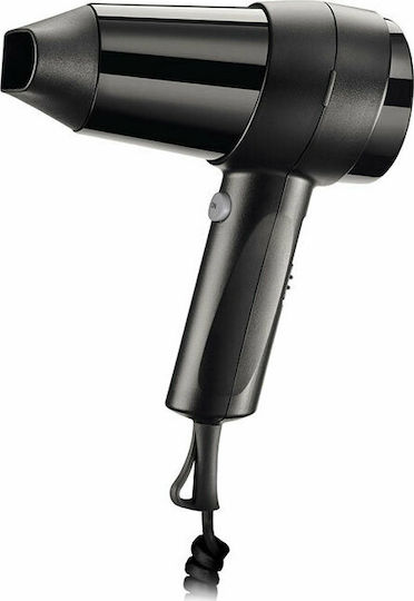 Valera Action Super Plus 1600 All Black Hotel Hair Dryer 1.6kW with Spiral Cable up to 180cm