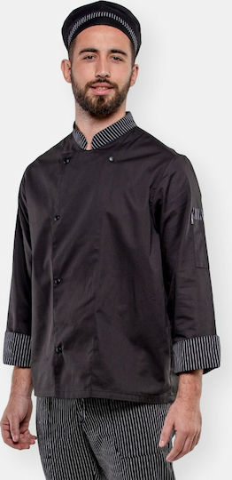Axon Mantel Koch Unisex Schwarz mit Langärmelig Julienne