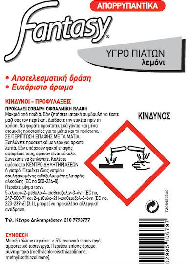 Endless Fantasy Professional Washing-Up Liquid with Fragrance Λεμόνι 1x4lt