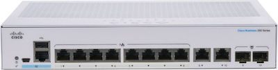 Cisco CBS250-8T-D-EU v1 Gestionat L3 Switch cu 8 Porturi Gigabit (1Gbps) Ethernet și 2 Porturi SFP