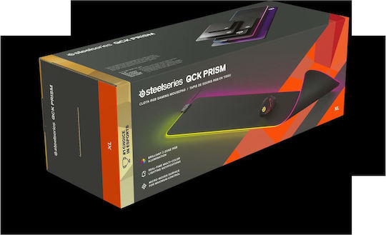 SteelSeries Qck Prism Cloth Gaming Mouse Pad XXL (900mm) with RGB Lighting Black 63826