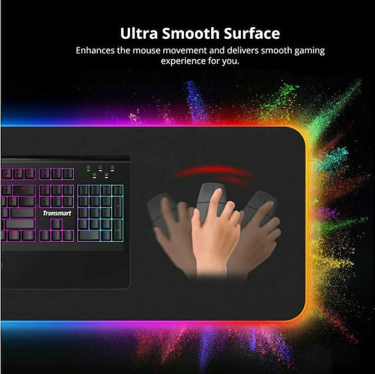 Tronsmart Spire Cloth Gaming Mouse Pad Medium (315mm) με RGB Φωτισμό μέσω USB Μαύρο 349360
