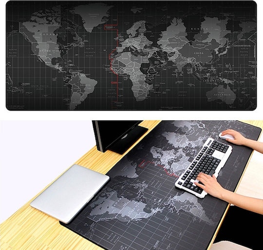 World Map Gaming Mouse Pad XL (700mm) Μαύρο