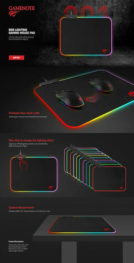 Havit HV-MP901 Gaming Mouse Pad Medium 360mm with RGB Lighting Black 21.01.0009