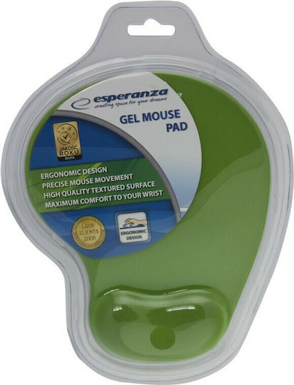 Esperanza Pad Gel Pentru Mouse (230mm) Cu Suport Pentru Încheietura Mâinii Verde EA137G