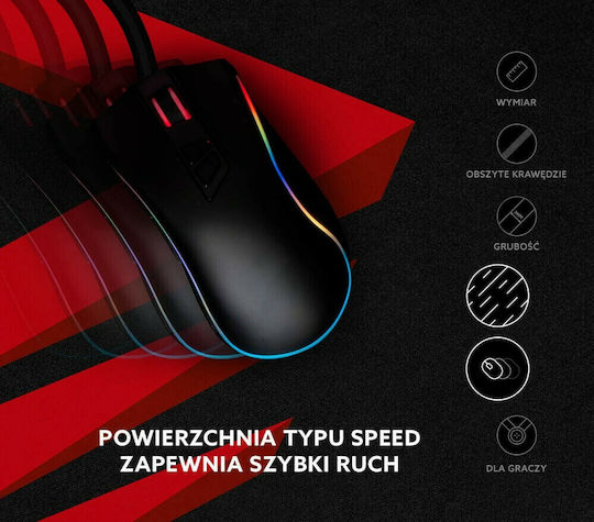 Savio Turbo Dynamic Gaming Mouse Pad XXL (900mm) Μαύρο/Κόκκινο GTDXL