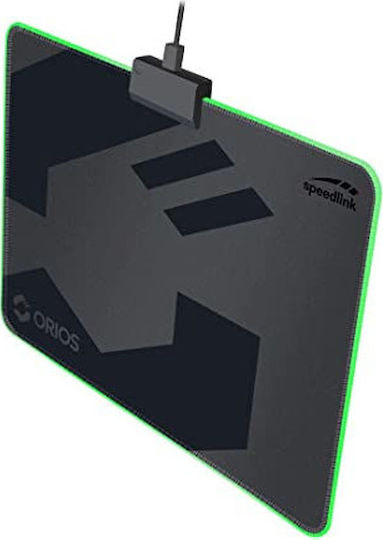 SpeedLink Orios Gaming Mouse Pad Medium (350mm) με RGB Φωτισμό Μαύρο SL-620105-BK