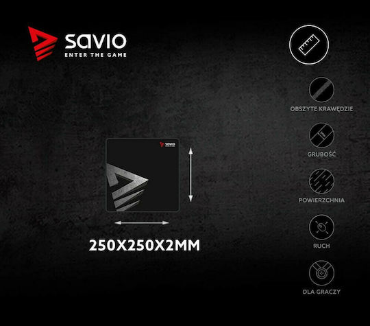 Savio Precision Control Gaming Mouse Pad (250mm) Μαύρο GPCS