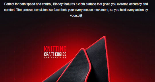 A4Tech Bloody B-080S Gaming Mouse Pad Large (430mm) Μαύρο