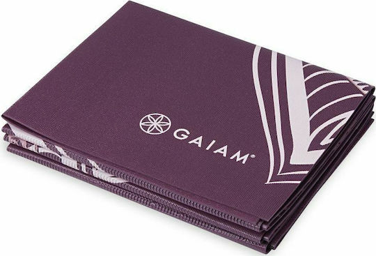Gaiam Cranberry Point Αναδιπλούμενο Στρώμα Γυμναστικής Yoga Μωβ (173x61x0.2cm)