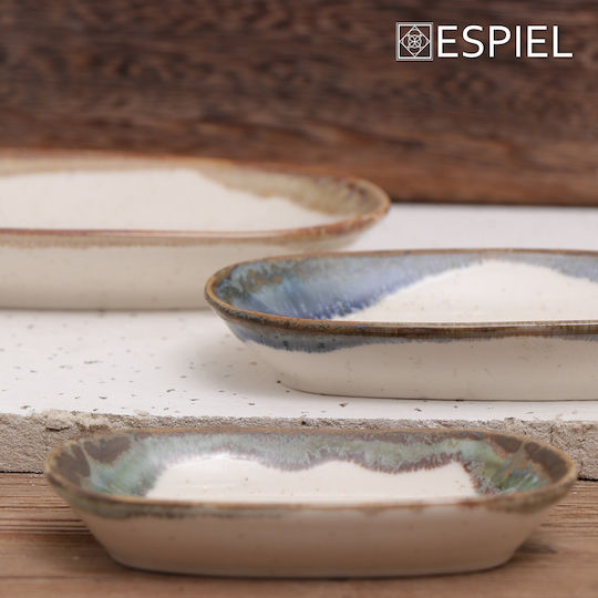 Espiel Essentials Servierplatte Rechteckig Keramik Grün 15x8.5cm 1Stück