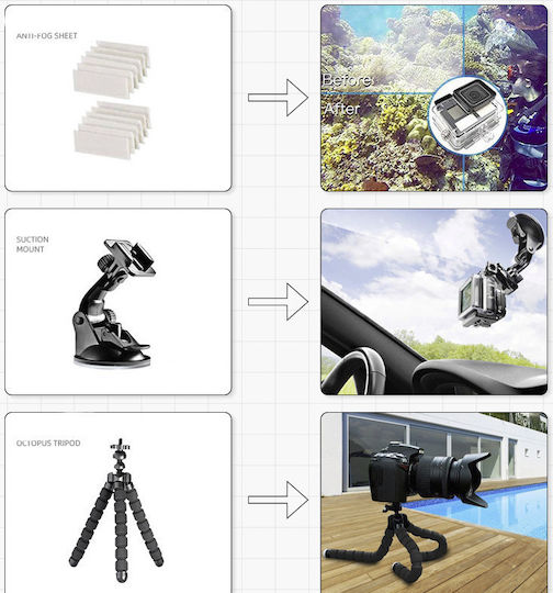 Σετ Αξεσουάρ 50 In 1 Accessories για Action Cameras