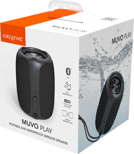 Creative Muvo Play Αδιάβροχο Ηχείο Bluetooth 10W με Διάρκεια Μπαταρίας έως 10 ώρες Μαύρο