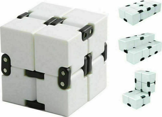 Anti Stress Fidget Infinity Cube Πλαστικό Λευκό